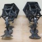 Two Old Lampposts Lantern Lamp Chandelier Wrought Iron Forged by Hand Ch