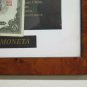 17 11/16x21 11/16in Elegant Frame Wooden Mint Condition With Banknote Free G39