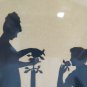 Six Painted Silhouette Paintings Antique Art Black Shapes Template Original R131