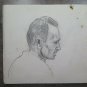 Drawing Antique Studio Sketch For Portrait Male Face Years Quaranta P28