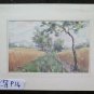 Old Painting To Watercolour Signed Pancaldi landscape Country 7/8x5 1/8in
