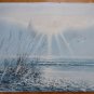 Two Old Painted Vintage landscape Winter Signed Dunlop oil On Linen MD5