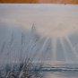 Two Old Painted Vintage landscape Winter Signed Dunlop oil On Linen MD5