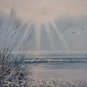 Two Old Painted Vintage landscape Winter Signed Dunlop oil On Linen MD5