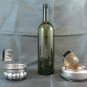 Two Old Ashtray With Hinged Match Box Silverplate Vintage Collection BM29