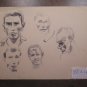 Four Antique Sketching With Studies For Portraits Man's And Ladies Years 50 P28