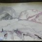 Old Painting Technical Mixed Of Frost landscape Winter Signed