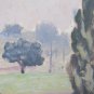 Small Painting Antique oil On Board Painting landscape With Trees Original p1