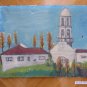 Painting Naif Vintage Spain '900 Painting oil On Linen View landscape MD5