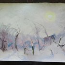19 11/16x13 13/16in Painting landscape Winter Snowy Onirico Tech Frost P14