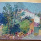 Old Painting oil On Board Painter Spanish Of 900 landscape Spain MD1