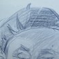 Drawing Antique Portrait Male Opera Original Pencil On Basket Years' 40 P28.6
