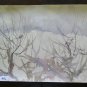 19 11/16x14 3/16in Cold landscape Winter Painting Vintage Technical Frost P14