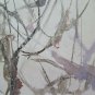 19 11/16x14 3/16in Cold landscape Winter Painting Vintage Technical Frost P14
