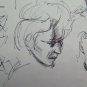 Old Drawing Subjects Various Pen Basket Sketch Vintage Art P28.8