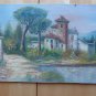 Old Painting Style Impressionist landscape Countryside Spain Signed MD4
