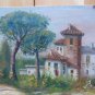 Old Painting Style Impressionist landscape Countryside Spain Signed MD4
