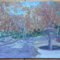Old Painting Not Finished View Madrid Retiro Painter Vicente Segura 900 MD4