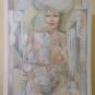 Painting Modern Painting A Technical Mixed Portrait Feminine Style Cubist P33.1
