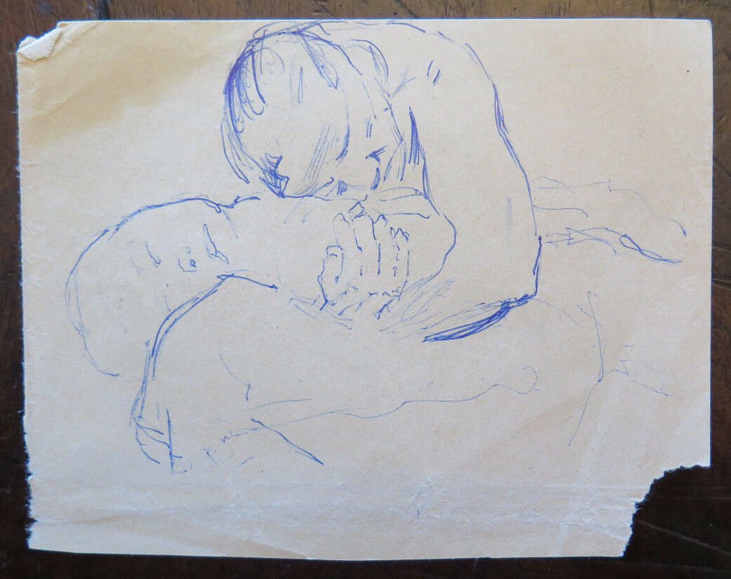 Drawing Antique Intenso Studio For Corps Human Original Bl-P Years' 50 P28.5