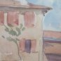Sketch Painted Vintage Watercolour On Card Opera Of Painter G.Pancaldi P28.4