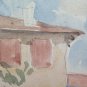 Sketch Painted Vintage Watercolour On Card Opera Of Painter G.Pancaldi P28.4