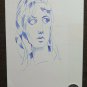 Drawing Vintage Portrait Feminine Pen On Basket Opera Artist Pancaldi P28.8