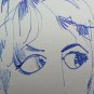 Drawing Vintage Portrait Feminine Pen On Basket Opera Artist Pancaldi P28.8