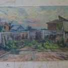 Painting Antique oil On Board Style Impressionist landscape Countryside p8