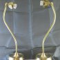 Couple Lamps Table Desk Lampshade Brass Vintage Made by Hand CH3