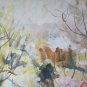 Panorama from The Home Of Painter Painting Antique oil On Board With Cert p12