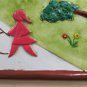 Old Bas-Relief IN Ceramic Vintage Sculpture Frieze Painting Wall BM43