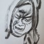 Five Antique Sketching D'Author Studies For Portrait Face Human Waterlily P28.5
