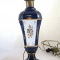 Pair Of Lamps Table Porcelain Imperial Crowne Ivory Stone BM11