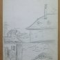 Drawing Antique Preparatory Sketch View by Country Swiss Germany BM53.2