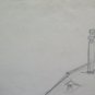 Drawing Antique Preparatory Sketch View by Country Swiss Germany BM53.2