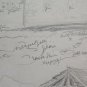 Drawing Antique Preparatory Sketch View by Country Swiss Germany BM53.2