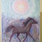 Painting Modern Years' 80 Portrait Feminine Xenon Mirror Technical Mixed P33.1