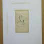 Drawing Antique By Anonimo Beginning Century Man Sitting Che Think Pencil BM53.2