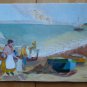 Old Painting oil On Board Marina With Boats Signed Segura Spain '900 MD4