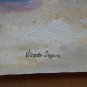 Old Painting oil On Board Marina With Boats Signed Segura Spain '900 MD4