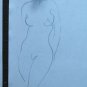 Two Old drawings Sketching Studio Nude Feminine Portrait Pencil On Basket P28.6