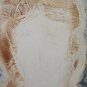 Portrait Feminine Sleeveless Face On Background Abstract Old Painting P35