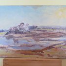 Small Painting To oil On Board Widescreen View landscape IN Summer p3