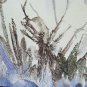 Landscape Alpine IN Winter Painting Watercolour Ice Technical Experimental P14
