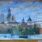 View Dei Roofing of Madrid Gran Way Building Metropolis Old Painting oil MD6