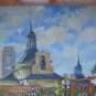 View Dei Roofing of Madrid Gran Way Building Metropolis Old Painting oil MD6