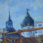 View Dei Roofing of Madrid Gran Way Building Metropolis Old Painting oil MD6