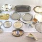 Lot Items Table IN Metal silver plated Dishes Holder Napkins Cups X13