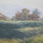 Painting Vintage Watercolour landscape Signed Emilia Romagna 10 5/8x7 1/8in